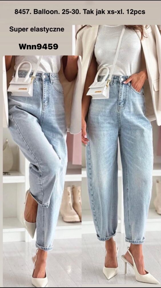 Jeansy paczka 12 par