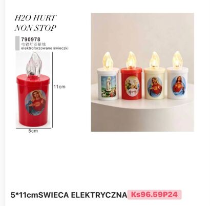 ŚWIECA ELEKTRYCZNA   Paczka:   24 szt