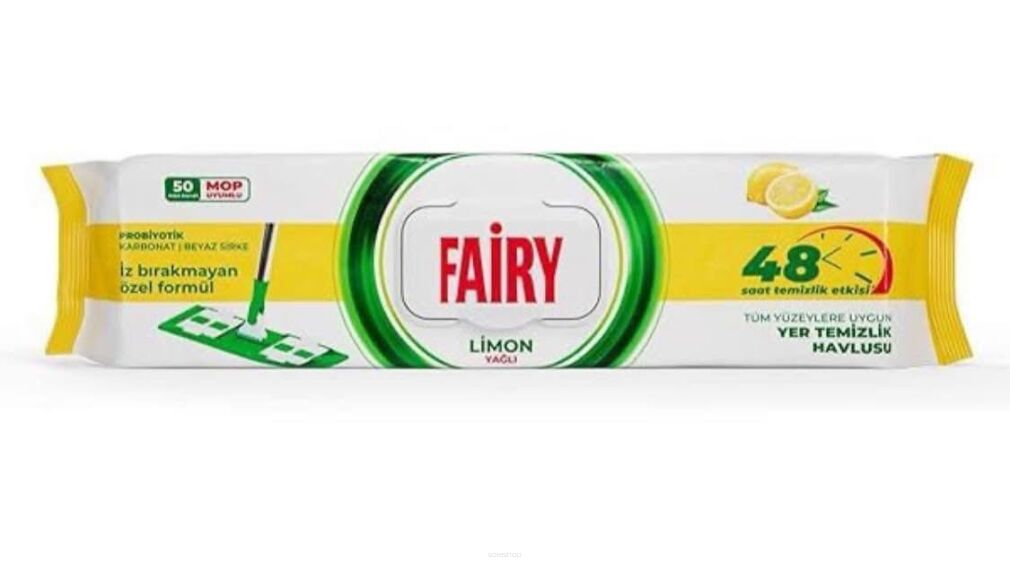 Chusteczki Fairy do podłóg Cena netto:  18 zt /1op 100szt Karton: 12op