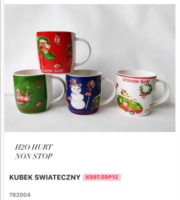 KUBEK ŚWIĄTECZNY     Paczka:   12 szt. mix kolor