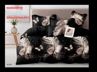 Komplet pościeli 5D 100% satyna - bawełna  3 Częściowy  Rozmiar:          200x220 cm - 22