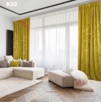 Zasłona welurowa  ze złotym wzorem taśma WAVE Rozmiar:   145x250cm - 2