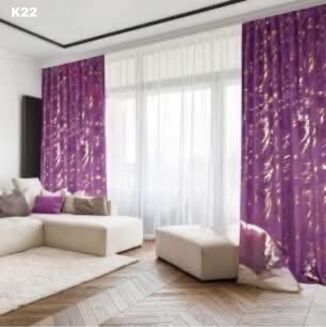 Zasłona welurowa  ze złotym wzorem taśma WAVE Rozmiar:   145x250cm - 9