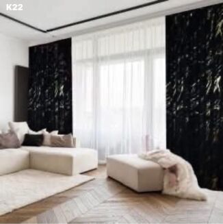 Zasłona welurowa  ze złotym wzorem taśma WAVE Rozmiar:   145x250cm - 14