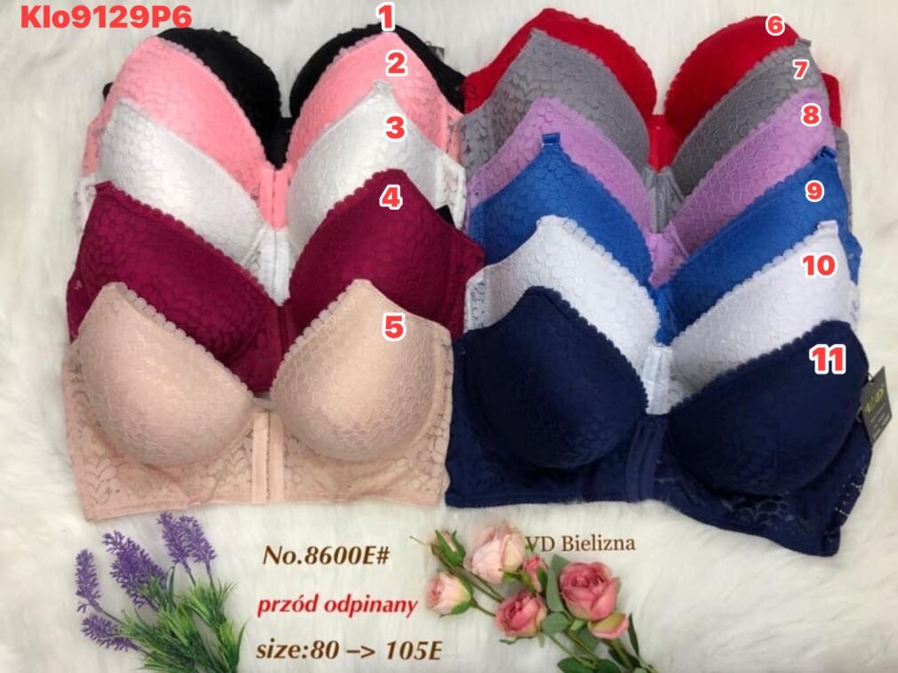 BIUSTONOSZ   Paczka: 6 szt /1 kolor   Mix size