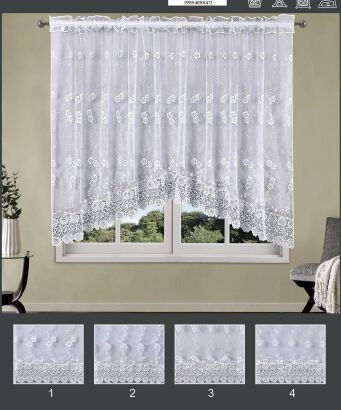 Firanki gotowe WB i gip pióra Rozmiar: 160x300cm