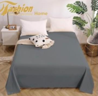 prześcieradła bez gumy - ciemny szary kolor -160/200 - satyna bawełniana