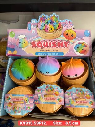 Zabawki squishy     Paczka: 12 szt, mix