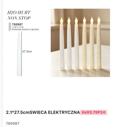 ŚWIECA ELEKTRYCZNA   Paczka:   24 szt
