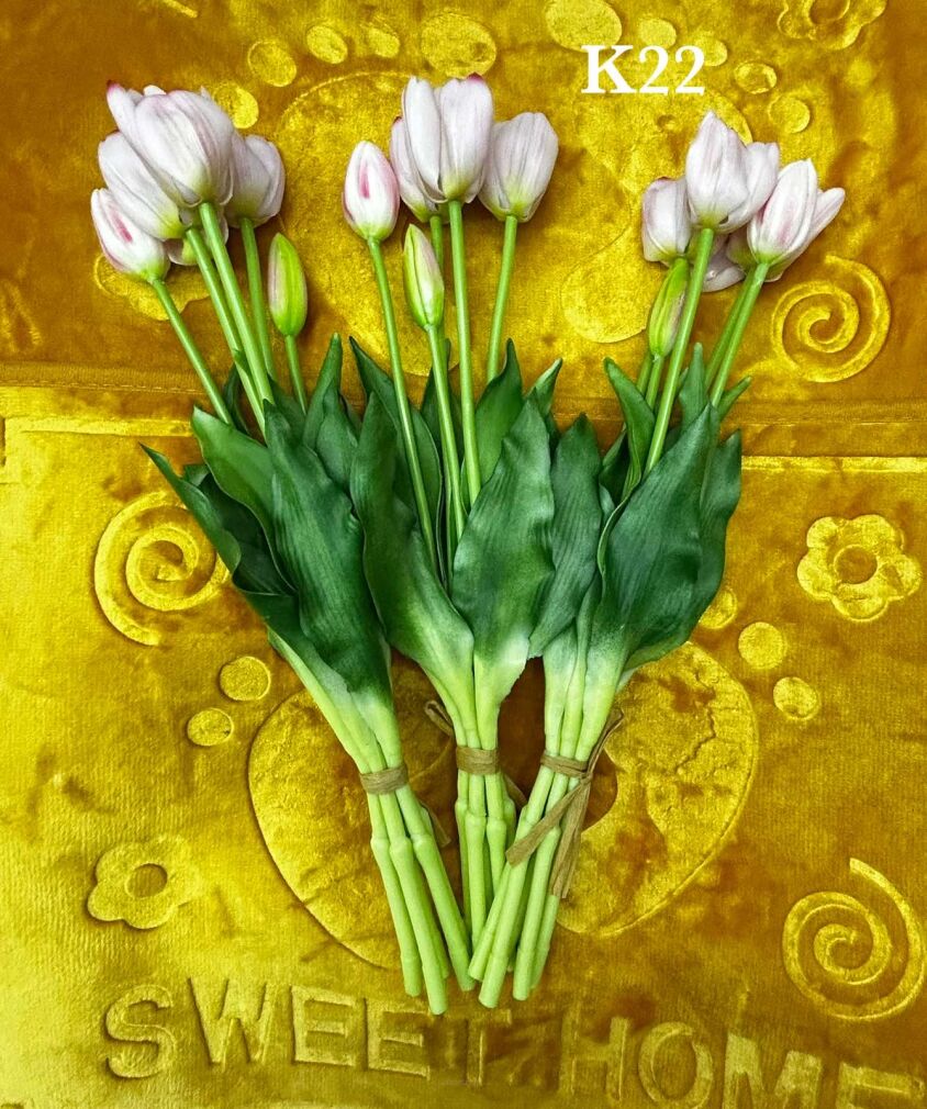 Tulipany silikonowe  1 bukiet 5 szt 1 kolor