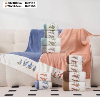 RĘCZNIKI        mikrofibra  70x140cm.    paczka: 12 szt    mix kolor - 8