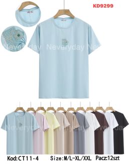 Bluzka bawełniana     Paczka: 12szt,     mix kolor, mix size - 31