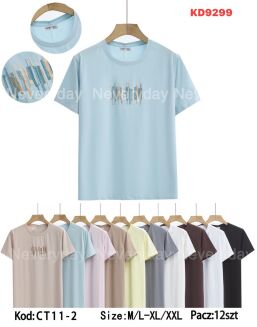 Bluzka bawełniana     Paczka: 12szt,     mix kolor, mix size - 23