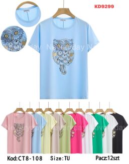 Bluzka bawełniana     Paczka: 12szt,     mix kolor, mix size - 39