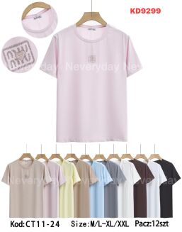 Bluzka bawełniana     Paczka: 12szt,     mix kolor, mix size - 17