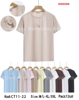 Bluzka bawełniana     Paczka: 12szt,     mix kolor, mix size - 20