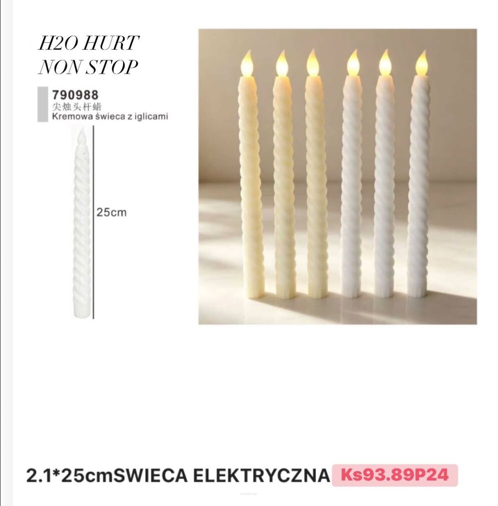 ŚWIECA ELEKTRYCZNA   Paczka:   24 szt