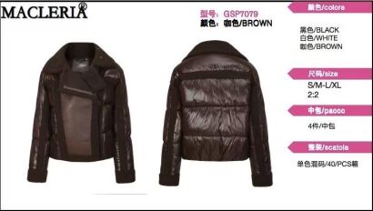 SKÓRZANA KURTKA  Paczka:        8 szt  Cena netto:  62 zł 