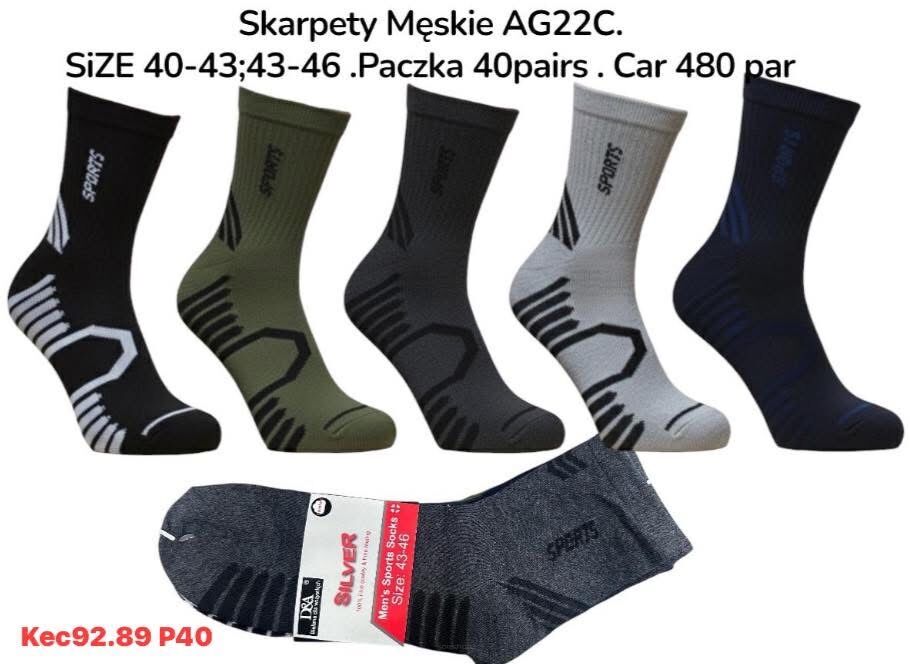 Skarpety.  Paczka: 40 par