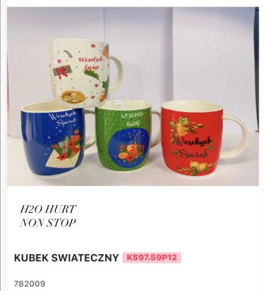 KUBEK ŚWIĄTECZNY     Paczka:   12 szt. mix kolor