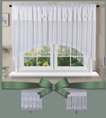 Firanki gotowe  gip pióra  Rozmiar:  160x400cm