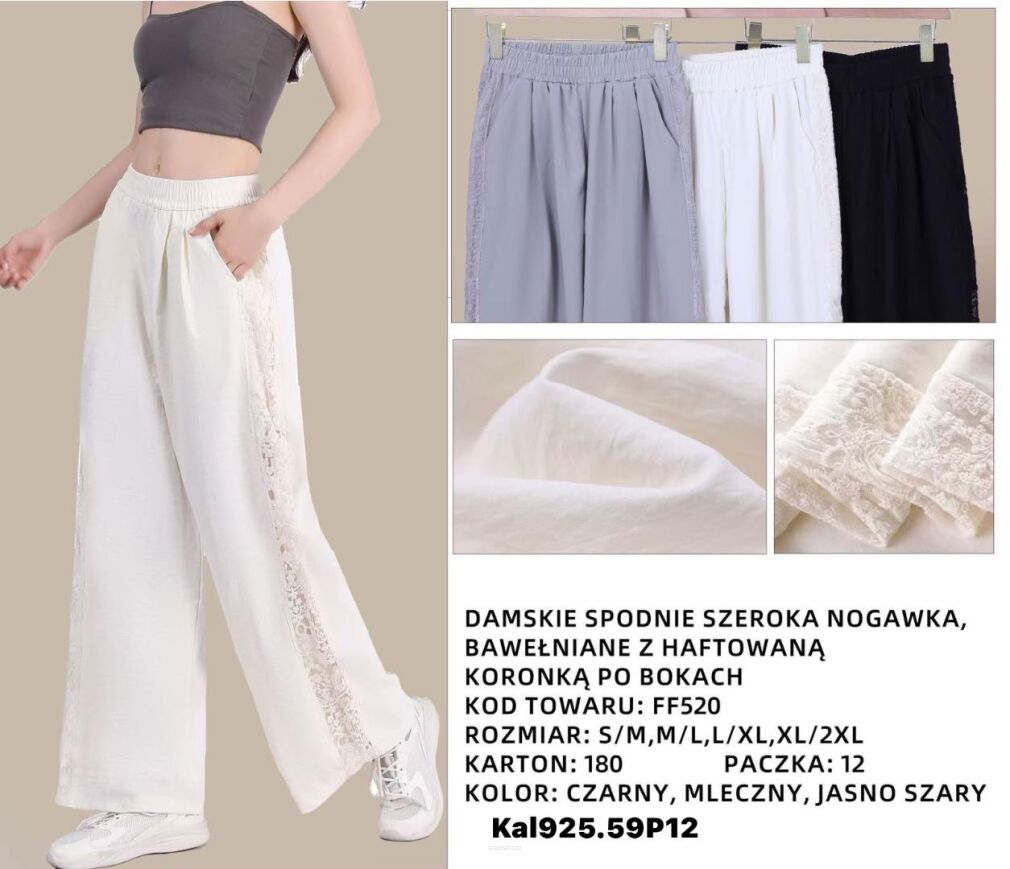 SPODNIE  Paczka: 12 szt,  mix size, mix kolor