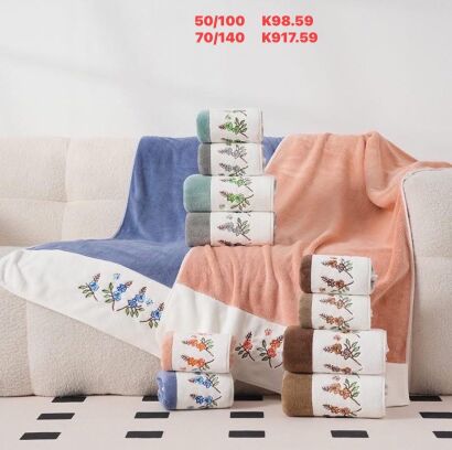 RĘCZNIKI 70x140 cm.  Paczka 12 szt,  Mikrofibra, mix kolor