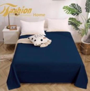 prześcieradła bez gumy - granatowy kolor -180/200 - satyna bawełniana