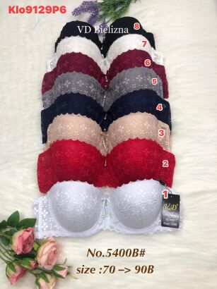 BIUSTONOSZ   Paczka: 6 szt /1 kolor   Mix size