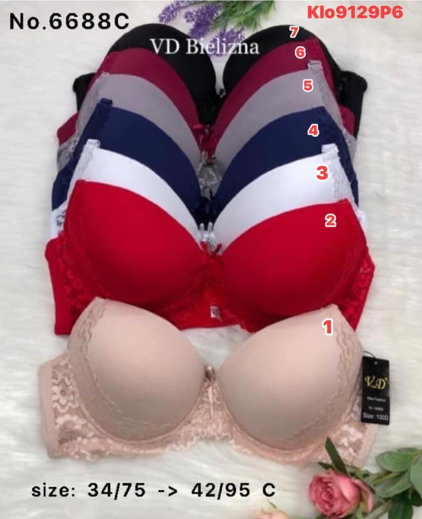 BIUSTONOSZ   Paczka: 6 szt /1 kolor   Mix size