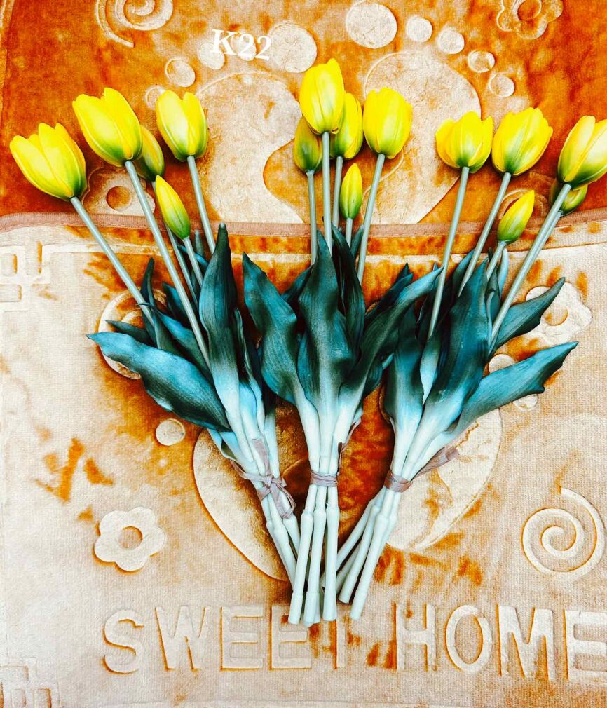 Tulipany silikonowe  1 bukiet 5 szt 1 kolor