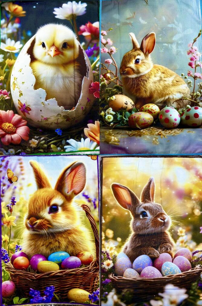 Ścierki wielkanocne - 40x60 cm - paczka 24szt mix mikrofibry