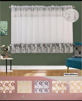 Firanki gotowe gip pióra      Rozmiar:      160x400cm