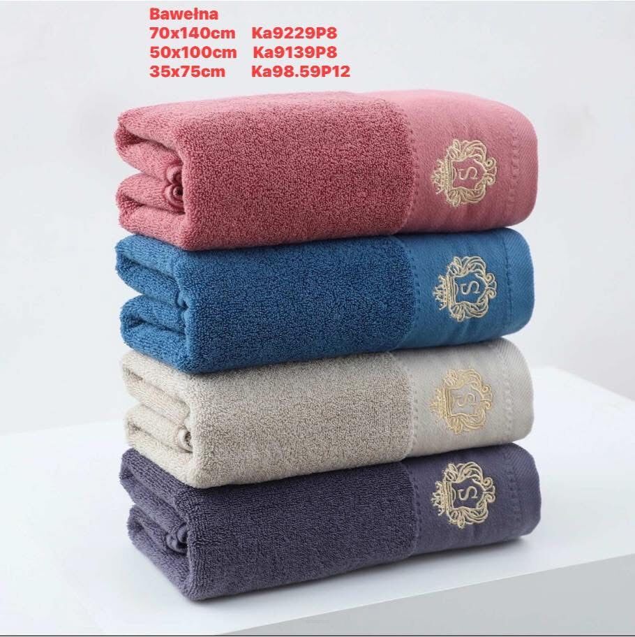 RĘCZNIKI 70x140 cm.  Paczka 12 szt,  Bawełna, mix kolor