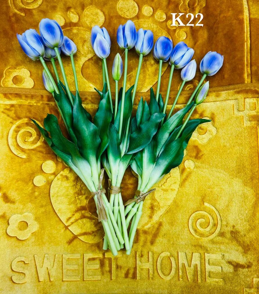 Tulipany silikonowe    1 bukiet 5 szt 1 kolor