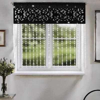 Panel dekoracyjny ażurowy  z cyrkoniami i koralikami    Rozmiar:   140x200 cm Kolor:         czarny i biały