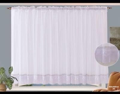 Firanki gotowe gładki i gip pióra  Rozmiar: 150x400cm