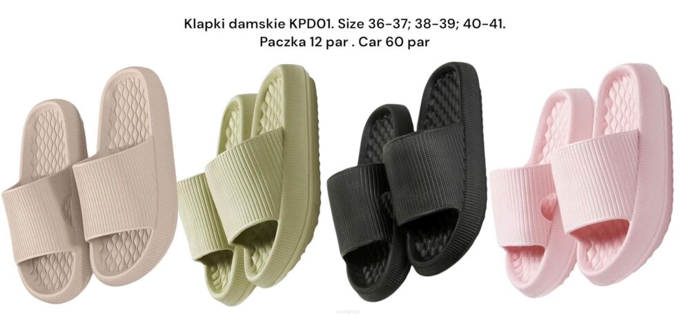 KLAPKI paczka: 12 par. mix size, 1 kolor