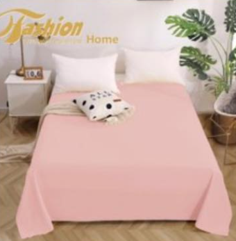 prześcieradła bez gumy - różowy kolor -180/200 - satyna bawełniana
