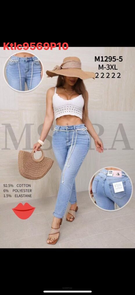JEANS  MSAARA     Paczka: 10 szt,     mix size, 1 kolor