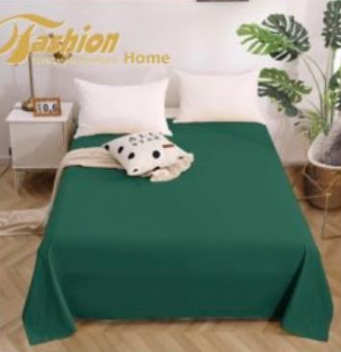prześcieradła bez gumy - zielony kolor -160/200 - satyna bawełniana