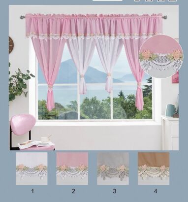 Firanki gotowe 2 in 1  Rozmiar: 150x400cm